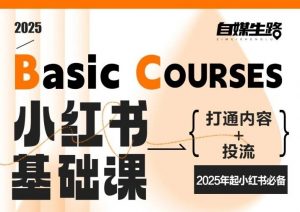 自媒生路小红书基础课，打通内容+投流，2025年起小红书必备-云享网创