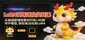 LoRA训练进阶实战课：从基础原理到素材打标+3D新年IP模型，轻松炼出优质LoRA-云享网创