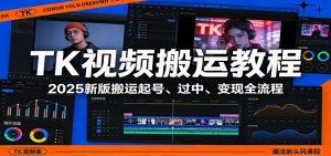 TK视频搬运教程：2025新版搬运起号、过中、变现全流程-云享网创