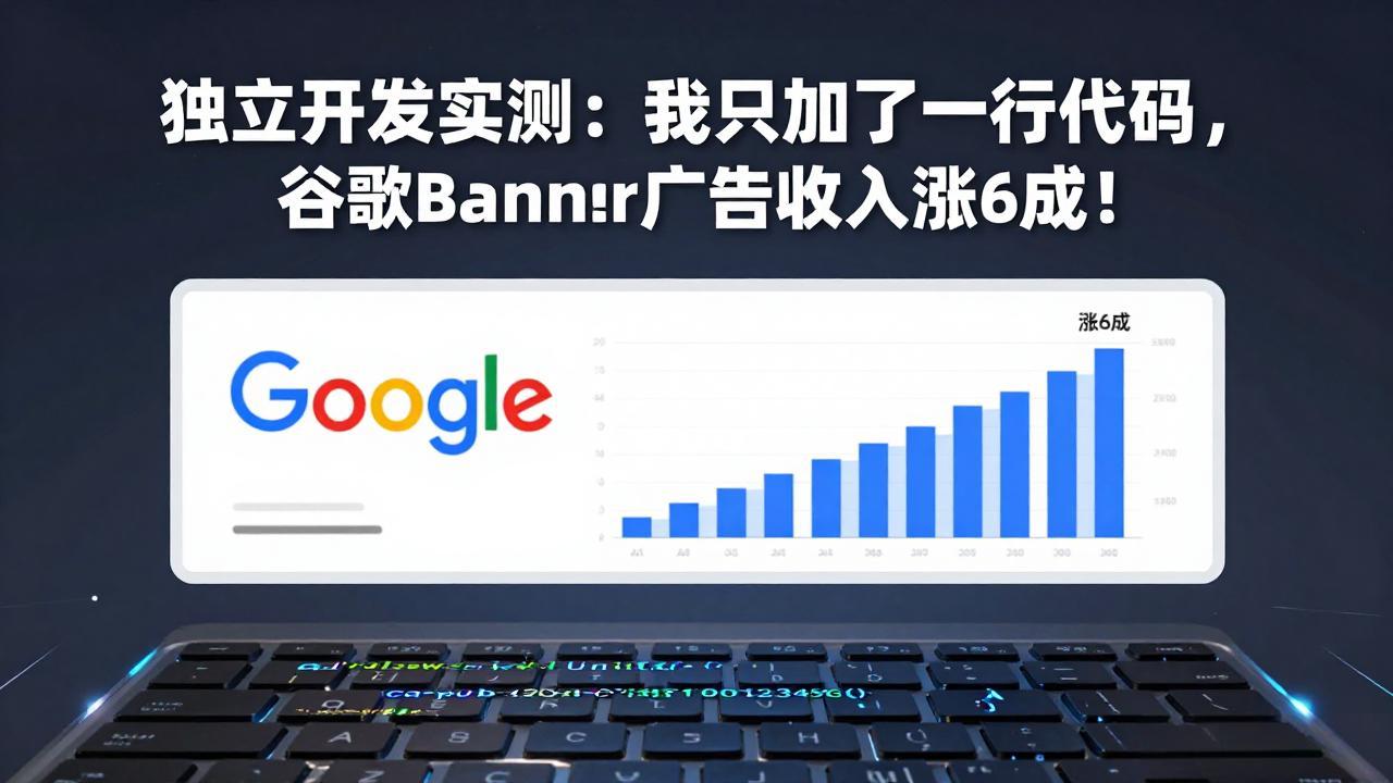 付费文章：独立开发实测：我只加了一行代码，谷歌Banner广告收入涨6成！-云享网创