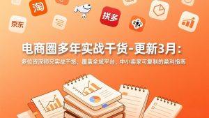 电商圈多年实战干货-更新3月：多位资深师兄实战干货，覆盖全域平台，中小卖家可复制的盈利指南-云享网创